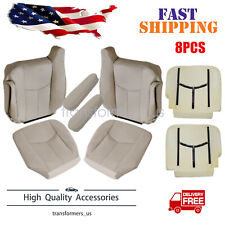 Both Side Leather Seat Cover Shale Tan Foam Cushion For Chevy Tahoe 2003-2006