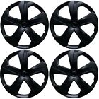Covertrend 4 Pc Set 16 Inch Black Matte Hubcaps For Steel Wheel Covers Cap