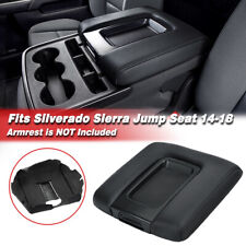 Fit 2014-2018 Silverado Sierra Jump Seat Console Armrest Lid Vinyl Cover Black