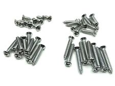 40 Pcs 10 With 8 Phillips Oval Head Chrome Interior Trim Screws Fits Chevy Gm
