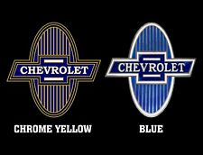 Chevrolet Vintage 1929 - 1930 Radiator Grill Emblem Yellow Or Blue Sticker Decal