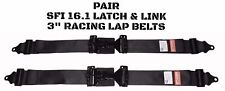 Racing Harness 2 Point Lap Belts Bolt Or Wrap Racing Latch Link All Black