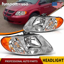 Front Headlights Headlamps For 01-07 Dodge Caravan Town Country 01-03 Voyager
