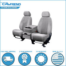 Caltrend Light Grey Velour Front Seat Covers For 1994-1999 Dodge Ram 1500-3500