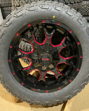 4 20x9 Mayhem Warrior Red Wheels Rims 32 At Tires 6x5.5 2019 Dodge Ram 1500