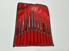 Snap-on Tools Usa 12pc Pin Punch And Starter Punch Set With C-123 Pouch Kit Bag