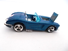 1994 Hot Wheels Diecast 1958 Corvette Blue Convertible Hood Opens 164 Scale