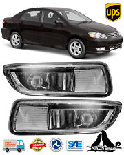 Fog Lights For 2003 2004 2005 Toyota Corolla Driving Bumper Lamps Clear Lens