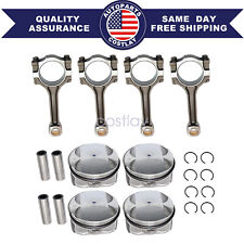 New Pistons Rings Connecting Rod Kit For Buick Chevrolet Gmc Saturn 2.4l