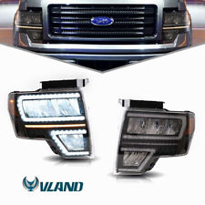 Lhrh Full Led Reflector Headlights Sequential Signal For 2009-2014 Ford F-150