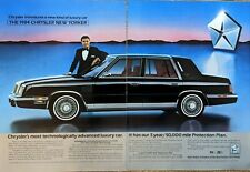 1984 Chrysler New Yorker Advanced Luxury Car Black Photo Sedan Vintage Print Ad