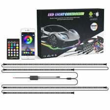 4pc Car Rgb Led Underglow Light Smart Neon Accent Strips Kit Dream Color Chasing