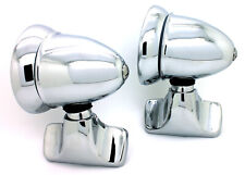 New Talbot Classic Style Chrome Bullet Door Mount Side View Mirrors Vintage Set