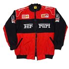 Vintage Michael Schumacher Ferrari Marlboro Black Red Racing Jacket Sz Xl Read