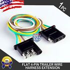 12ft Trailer Light Wiring Harness Extension 4-pin 18 Awg Flat Wire Connector