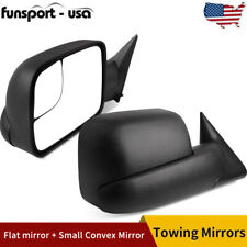 Left Right Manual Tow Mirrors For 94-01 Dodge Ram 1500 94-02 2500 3500 Flipup