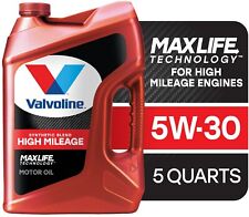 Valvoline High Mileage Maxlife 5w-30 Synthetic Blend Motor Oil 5 Qt Freeship