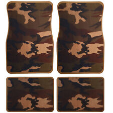 Military Camouflage Front Rear Mats Universal Rubber Floor Mats. 4 Piece Set