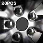 20pcs 17mm Wheel Lug Nut Bolt Center Cover Black Mirror Caps Bolt Rims W Tool