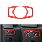 Red Headlight Switch Button Frame Trim Decor Cover For Ford Mustang F150 2015
