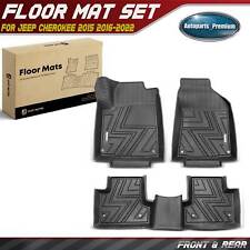 3x Front Rear Row Black Floor Mats Liners For Jeep Cherokee Kl 2015 2016-2022