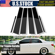 Decal Covers Fit For Toyota Corolla Sedan 2009-2013 6pcs Black Pillar Posts Door