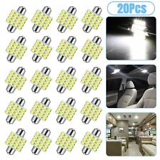 20x White 31mm 16smd Led Car Interior License Plate Dome Map Light Bulbs 6000k