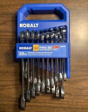 New Kobalt Pro 90 Ratcheting Combination Wrench Set 20 Pc Sae Metric 2884761