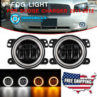 4 Round Led Fog Lights Driving Bumper Lamps For Dodge Charger 2011-2012
