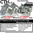 4x 2 Thick 5x4.755x120 74mm Cb Wheel Spacer Adapter Pontiac Oldsmobile More
