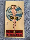 Original Vintage Travel Decal Pinup Hot Rod Rat Old Risque Auto Glass Rare