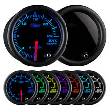 52mm Glowshift Tinted 7 Color 2400 F Exhaust Gas Temperature Gauge