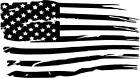 Distressed American Flag Premium Vinyl Decal