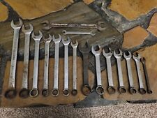 Snap On Tools Lot Of 16 Wrenches 12-point Combination Sae 1 Metric Oex Stubby