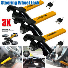3pcs Universal Steering Wheel Lock Club To Pedal Car Anti Theft Truck Auto Van