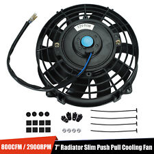 7 Inch Universal Slim Fan Push Pull Electric Radiator Cooling 12v Mount Kit