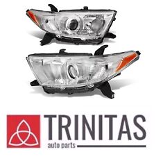 For Set Toyota Highlander 2011-2013 Headlights Headlamps Headlight Headlamp