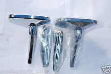 For Universal Fender View Mirrors Vintage Classic Car Side Wing Mirrors Square
