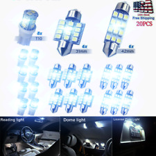 6500k Led Interior Lights Bulbs Kit Car Trunk Dome License Plate Lamps 20pcs New