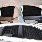 Pair Foldable Car Side Window Curtain Auto Uv Protection Sun Shade Accessories