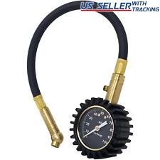 Air Tire Pressure Gauge High Accuracy Extended Hose Up To 100 Psi Glow Dial