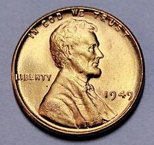 1949 P Lincoln Cent  Gorgeous Color Gem Bu Coin  Free Shipping 