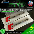 2x For Audi Supercharged Badge Emblem 3d Side Fender A3 A4 A5 A6 A7 A8 Q3 Q5 Oem