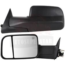Pair Side Mirrors Power Heated Tow For Dodge Ram 1500 2500 3500 1998-2001