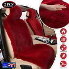 Sheepskin Front Seat Covers For Mercedes Benz Comfortable Soft Plush Cushion 2pc
