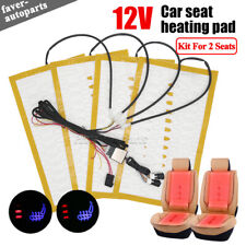 Universal Car Seat Heater Kit Seat Heating Pad W3level Round Switch Fit 2 Seats