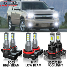 For Tahoe 2007-2014 6x Led Headlight Fog Light Bulbs Combo Kit 6000k