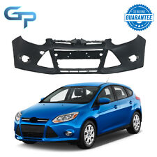 New Primered For 2012 2013 2014 Ford Focus Sedan W Tow Hole Front Bumper Cover
