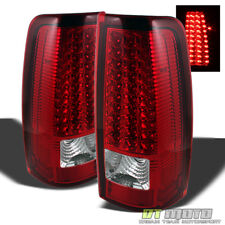 1999-2006 Gmc Sierra 1500 2500 3500 Red Clear Led Tail Lights Lamps Leftright