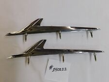 Nos Oem Ford 1961 Falcon Front Fender Guides Ornaments Spears Trim Mouldings